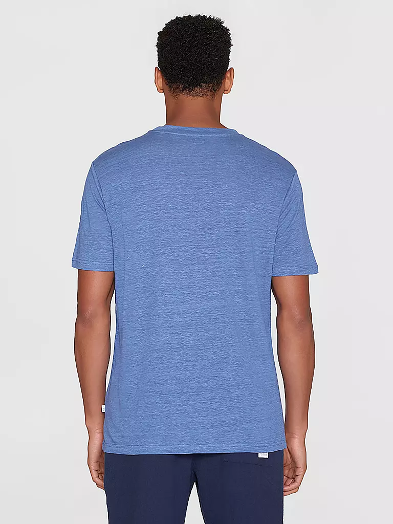 KNOWLEDGE COTTON APPAREL | Leinen T-Shirt | Bleu