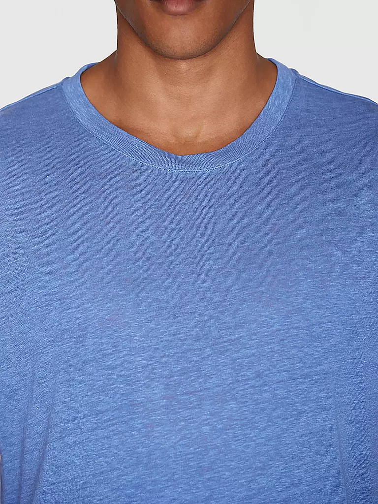 KNOWLEDGE COTTON APPAREL | Leinen T-Shirt | Bleu