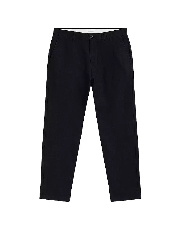 KNOWLEDGE COTTON APPAREL | Leinenchino Loose Fit CHUCK | Noir
