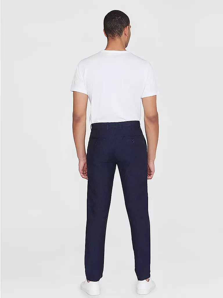 KNOWLEDGE COTTON APPAREL | Leinenchino Loose Fit CHUCK | Bleu