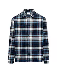 KNOWLEDGE COTTON APPAREL | Overshirt en Flanelle Coupe Standard | Bleu