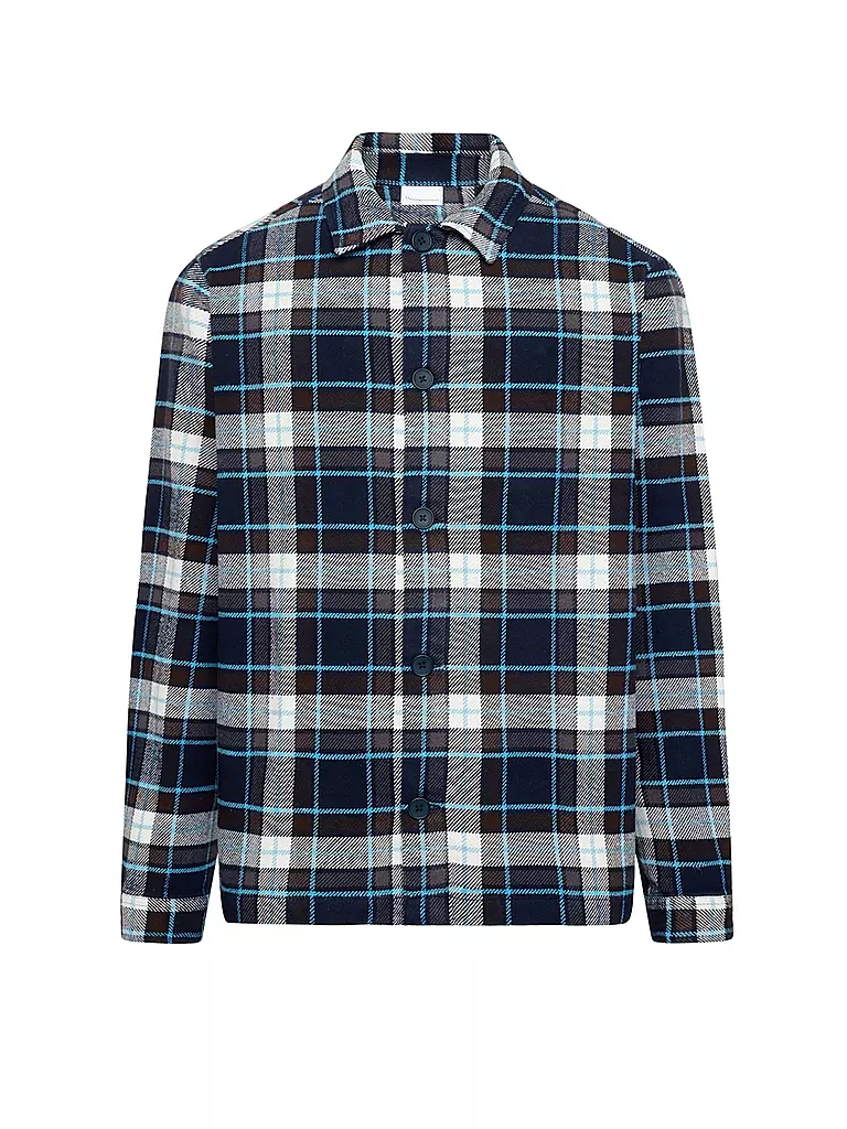 KNOWLEDGE COTTON APPAREL | Overshirt en Flanelle Coupe Standard | blau