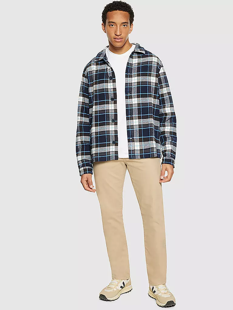 KNOWLEDGE COTTON APPAREL | Overshirt en Flanelle Coupe Standard | blau
