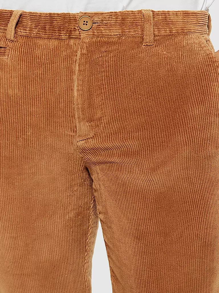KNOWLEDGE COTTON APPAREL | Pantalon en velours côtelé coupe droite CHUCK | Camel