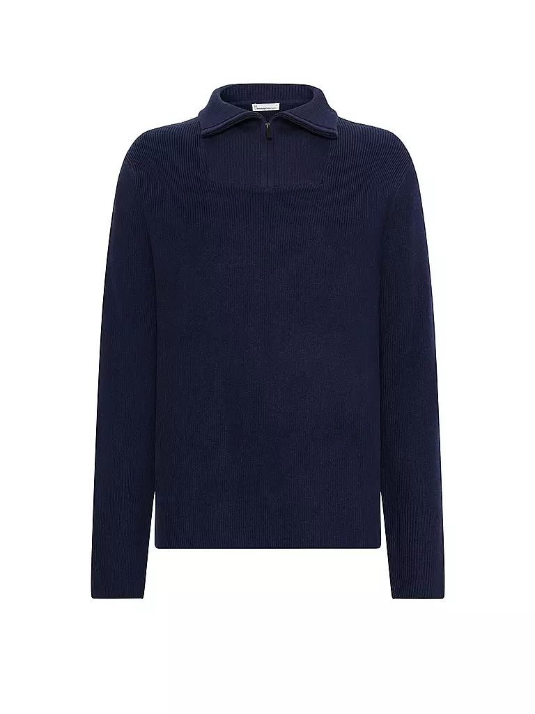 KNOWLEDGE COTTON APPAREL | Pull Troyer | Bleu