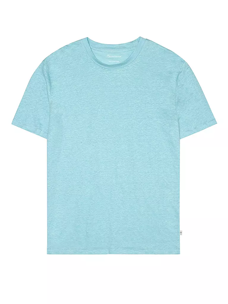 KNOWLEDGE COTTON APPAREL | T-Shirt  | Turquoise