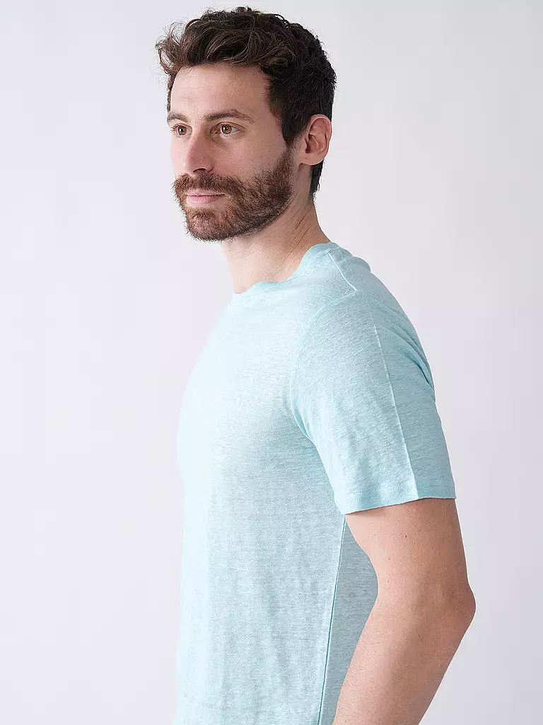 KNOWLEDGE COTTON APPAREL | T-Shirt  | Turquoise