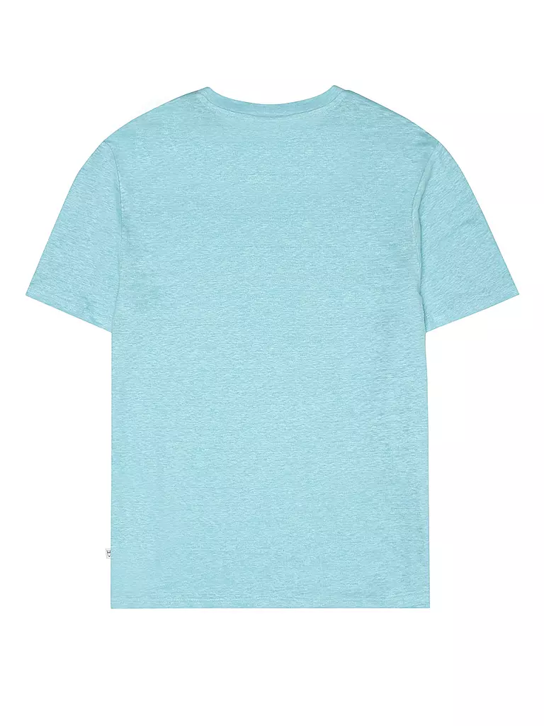 KNOWLEDGE COTTON APPAREL | T-Shirt  | Turquoise