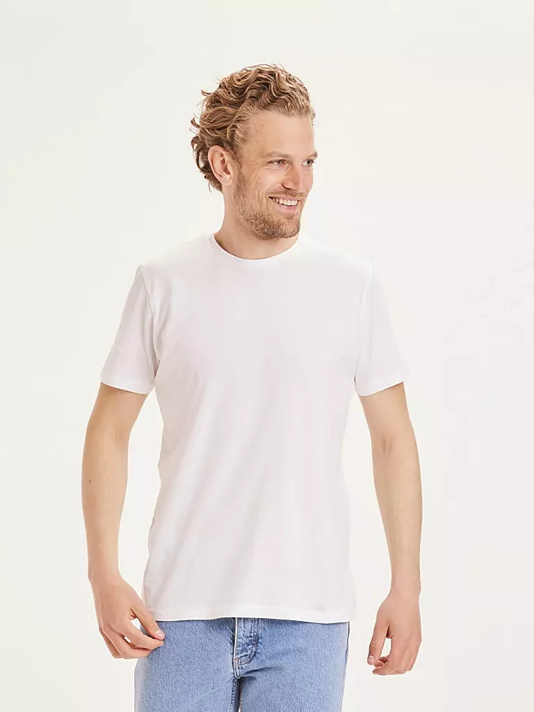 KNOWLEDGE COTTON APPAREL | T-shirt ALDER | weiss