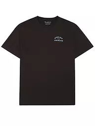 KNOWLEDGE COTTON APPAREL | T-shirt BACKPRINT CAMP LIFE | Marron
