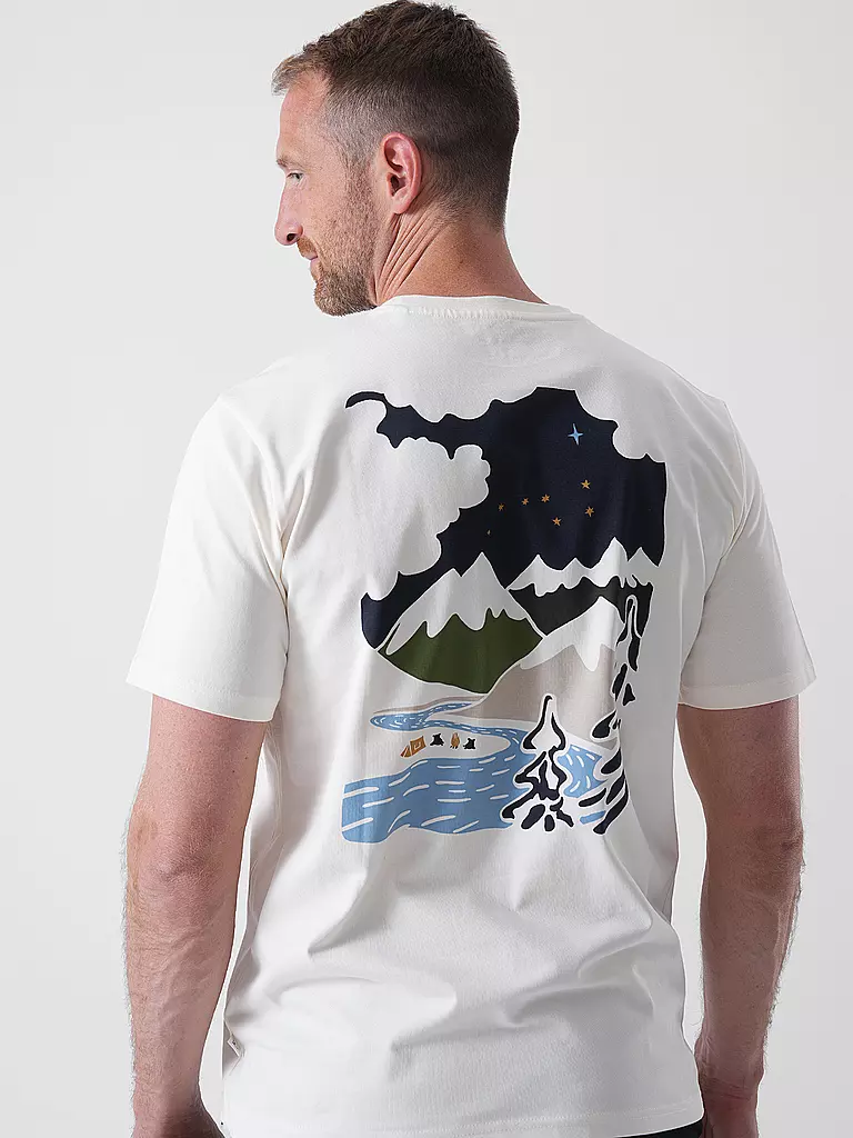 KNOWLEDGE COTTON APPAREL | T-shirt BACKPRINT MOUNTAIN | 