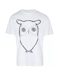 KNOWLEDGE COTTON APPAREL | T-Shirt BIG OWL | Blanc