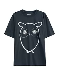 KNOWLEDGE COTTON APPAREL | T-Shirt BIG OWL | Bleu
