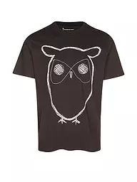 KNOWLEDGE COTTON APPAREL | T-Shirt BIG OWL | Marron