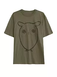 KNOWLEDGE COTTON APPAREL | T-Shirt BIG OWL | Olive