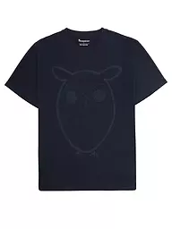 KNOWLEDGE COTTON APPAREL | T-Shirt BIG OWL | Bleu foncé