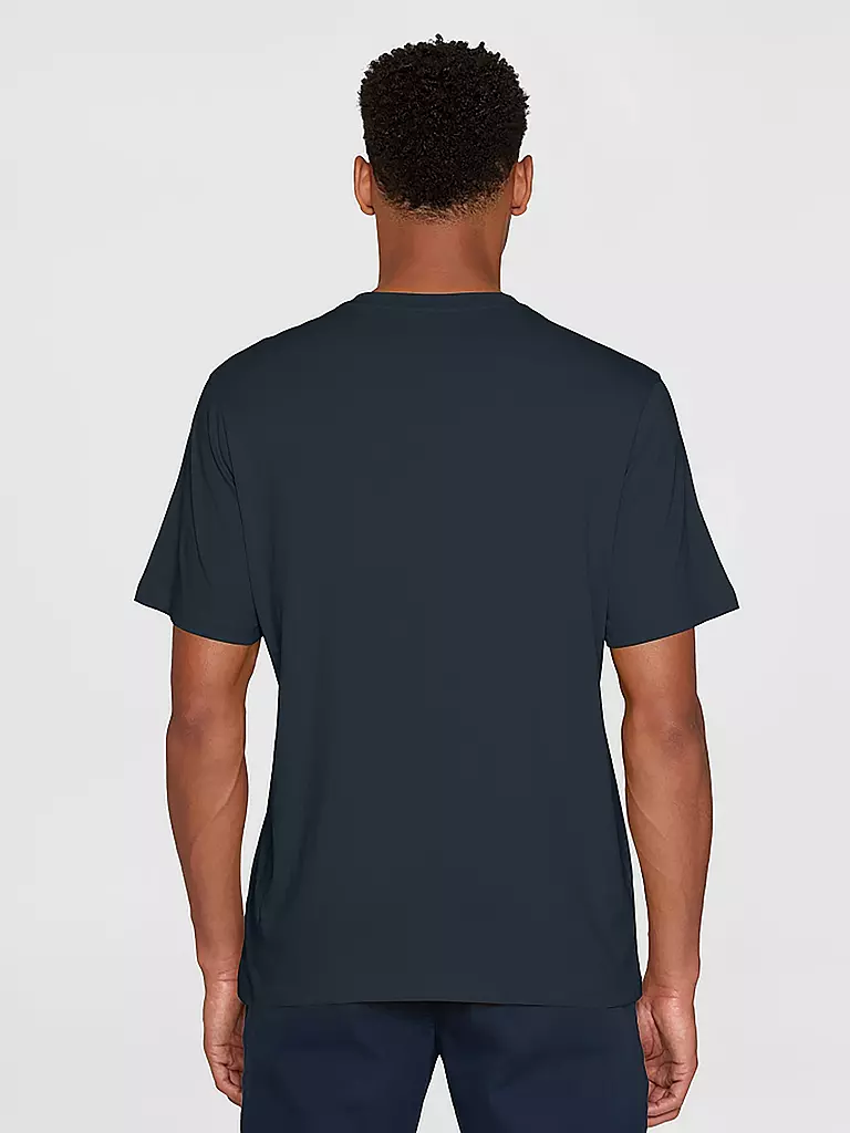 KNOWLEDGE COTTON APPAREL | T-Shirt BIG OWL | blau