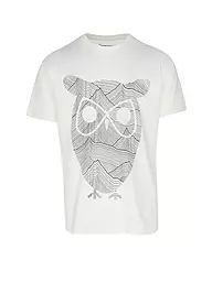KNOWLEDGE COTTON APPAREL | T-Shirt OWL LINES | Crème