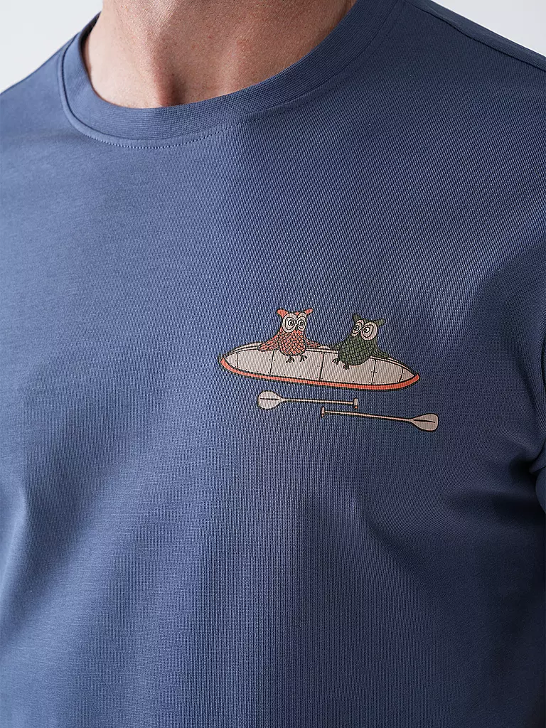 KNOWLEDGE COTTON APPAREL | T-Shirt TEE KAJAK | Bleu