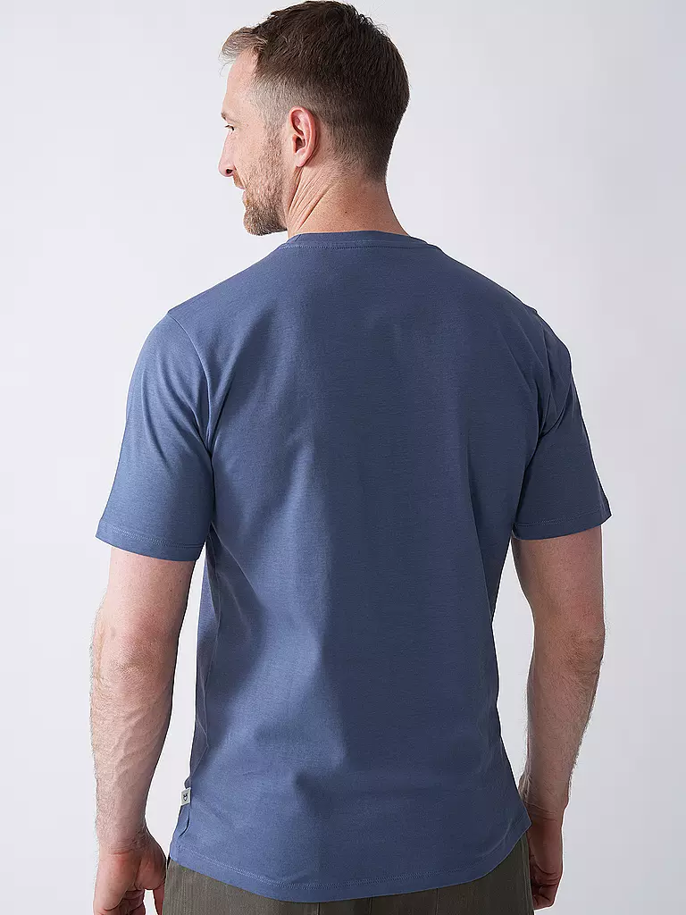 KNOWLEDGE COTTON APPAREL | T-Shirt TEE KAJAK | Bleu