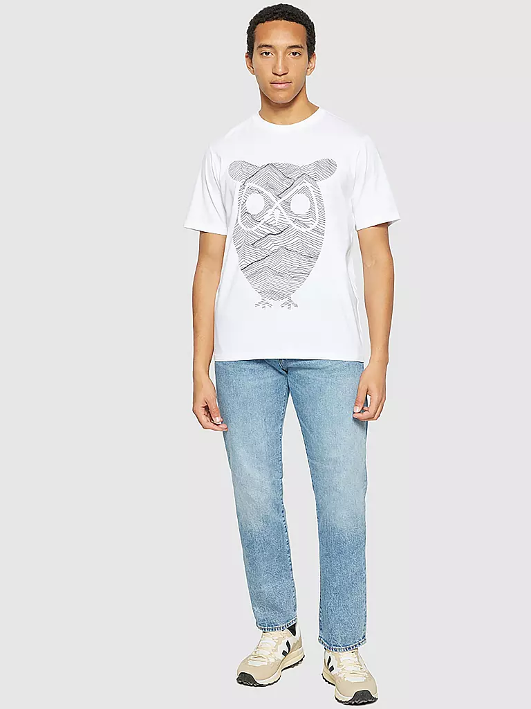 KNOWLEDGE COTTON APPAREL | T-Shirt | Blanc