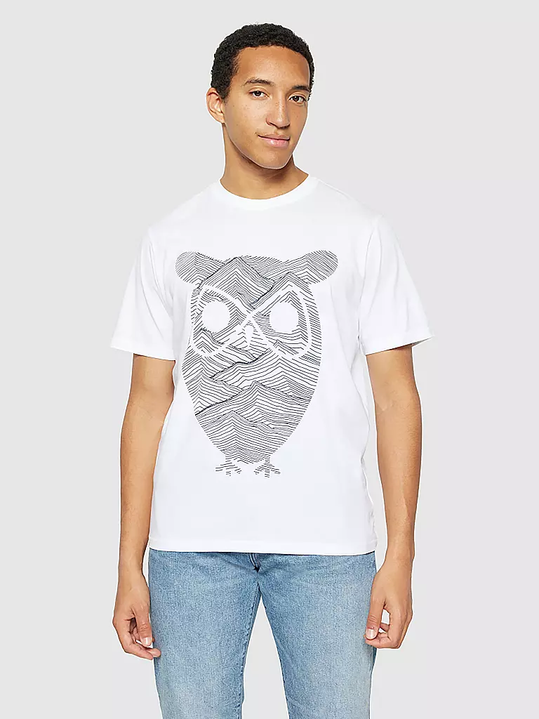 KNOWLEDGE COTTON APPAREL | T-Shirt | Blanc