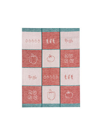 KRACHT | Torchon 50x70cm Carreaux Légumes Rouge