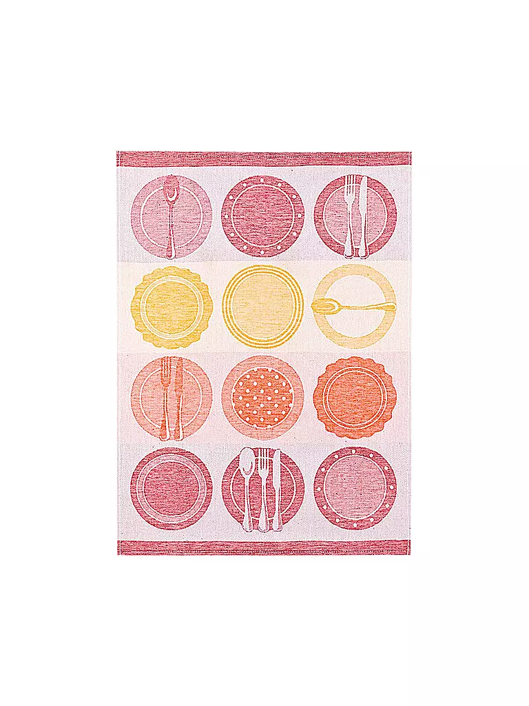 KRACHT | Torchon en métis 50x70cm Assiette | Rouge