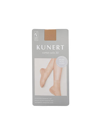 KUNERT | Socquettes COTTON SOLE 20 DEN crystal