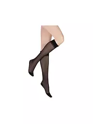 KUNERT | Kniestrümpfe COTTON SOLE 20 DEN | Noir