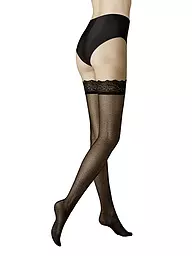 KUNERT | Halterlose Strümpfe LACE NET black | Noir