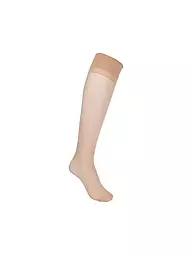 KUNERT | Kniestrümpfe Satin 40 den marine | Beige