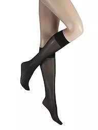 KUNERT | Kniestrümpfe Satin 40 den marine | Noir