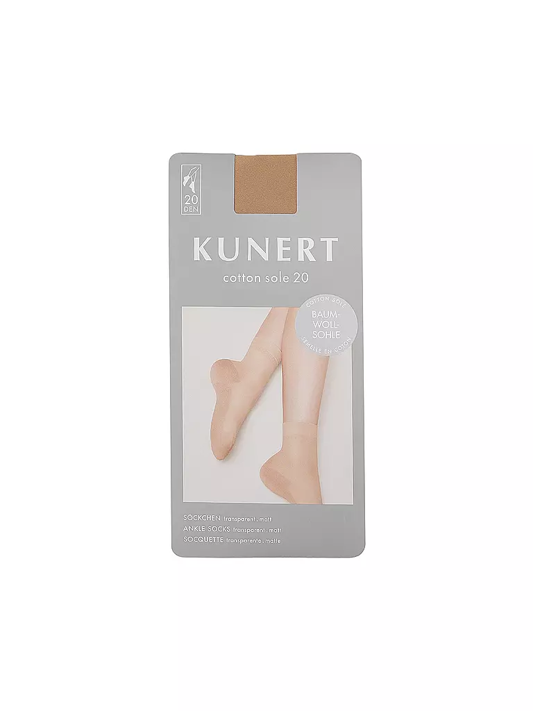 KUNERT | Socquettes COTTON SOLE 20 DEN crystal | Beige