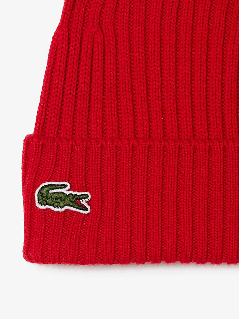 LACOSTE | Bonnet - Beanie | rot