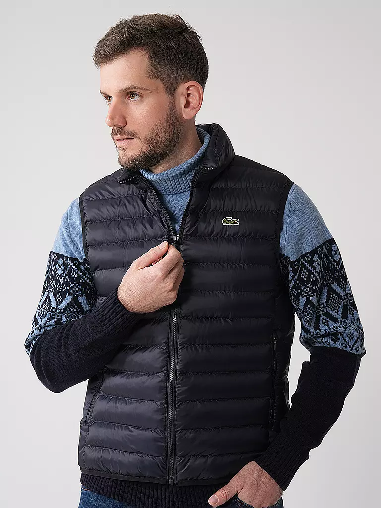 LACOSTE | Steppgilet | Bleu foncé