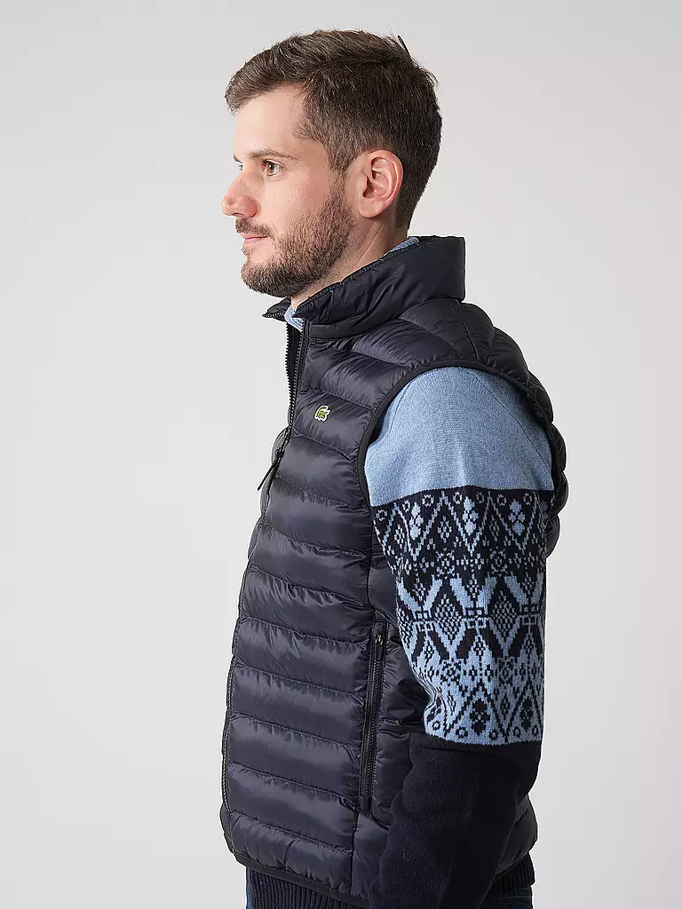LACOSTE | Steppgilet | Bleu foncé