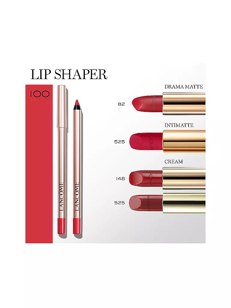 LANCÔME | Crayon à lèvres - Lip Idôle Lip Shaper Creamy Matte Lip Liner (100 Red Now) | rot