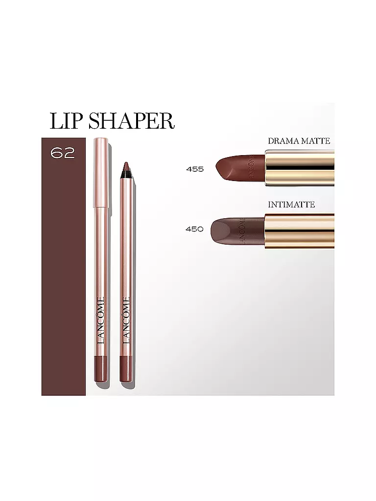 LANCÔME | Crayon à lèvres - Lip Idôle Lip Shaper Creamy Matte Lip Liner (62 Morning Espresso) | dunkelrot