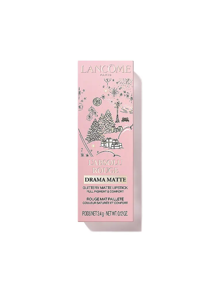 LANCÔME | Rouge à lèvres - L'Absolu Drama Matte Holiday Collection (025 Pink Express) | Rose vif
