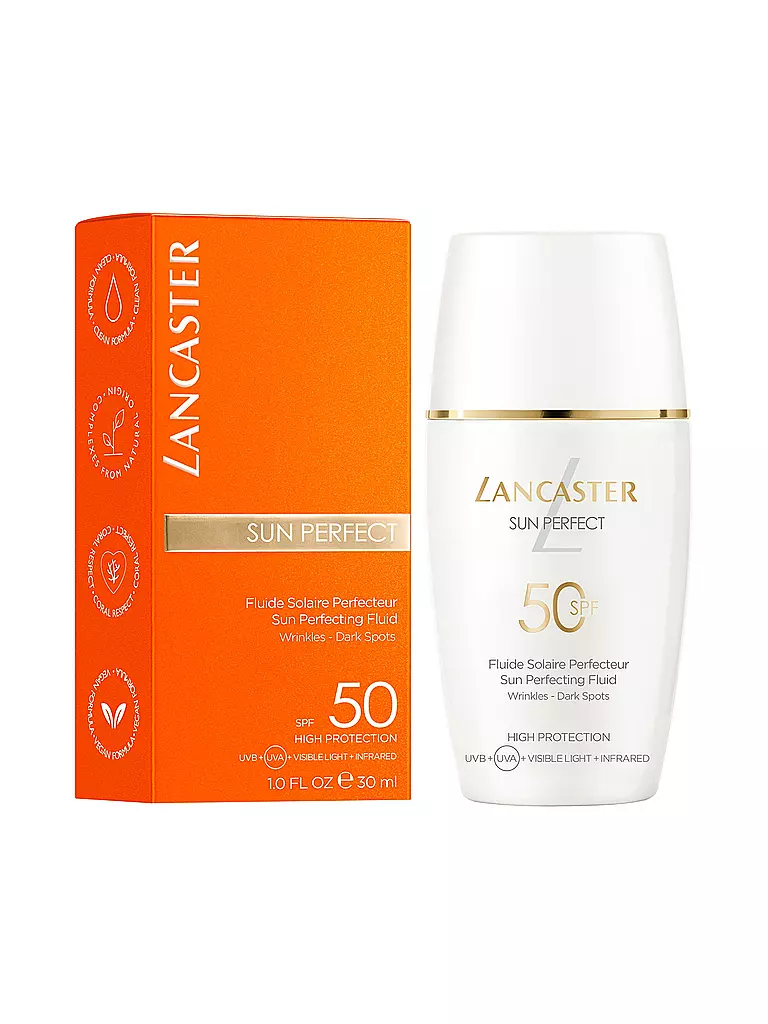 LANCASTER | Sun Perfect Fluide Perfecteur Solaire SPF50 30ml | Aucune couleur