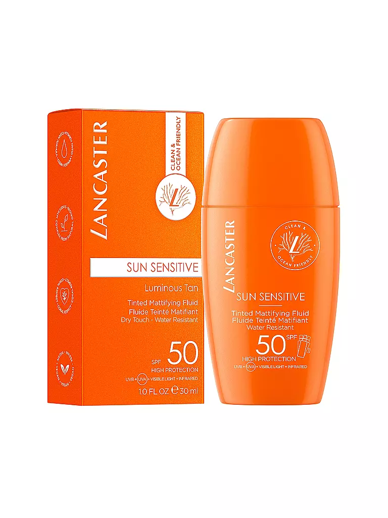 LANCASTER | Sun Sensitive Fluide Matifiant Teinté SPF50 30ml | Aucune couleur