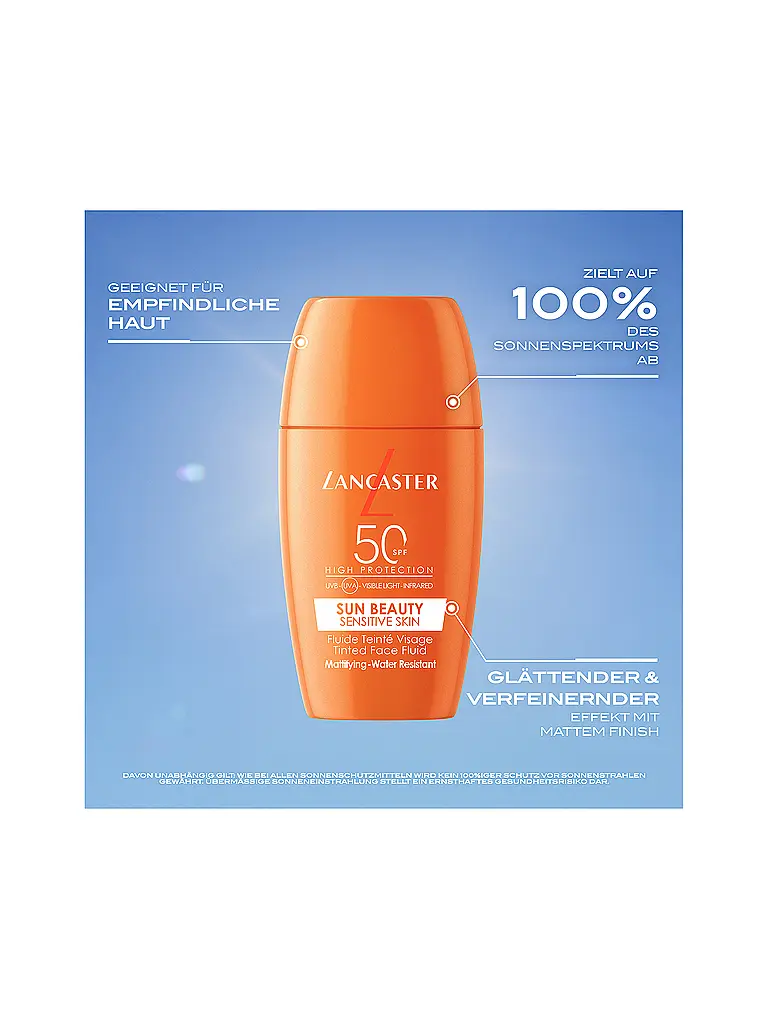 LANCASTER | Sun Sensitive Fluide Matifiant Teinté SPF50 30ml | Aucune couleur