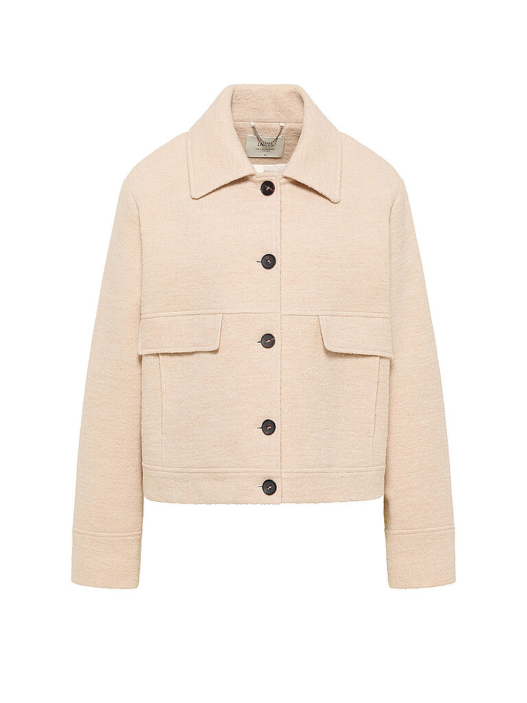 Veste en laine foulée crème 36
