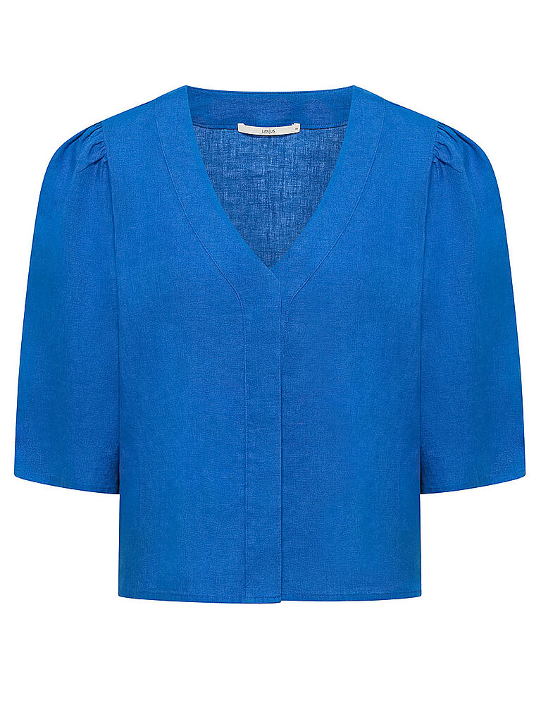 Lanius Blouse en lin bleu 34