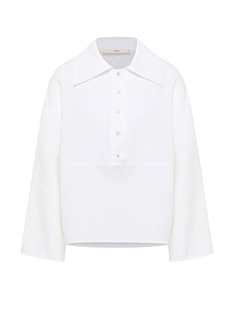 Blouse en lin coupe oversize blanc 42
