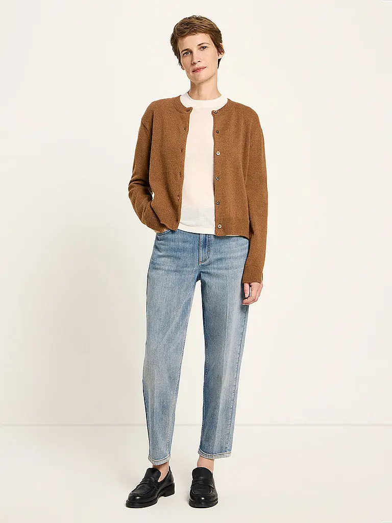 LANIUS | Cardigan Coupe Carrée | camel