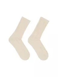 LANIUS | Chaussettes marron | Crème