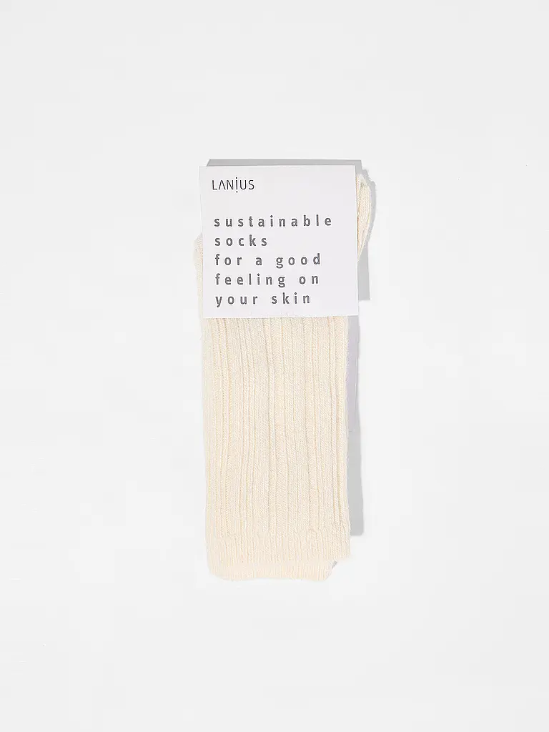 LANIUS | Chaussettes blanc cassé | 
