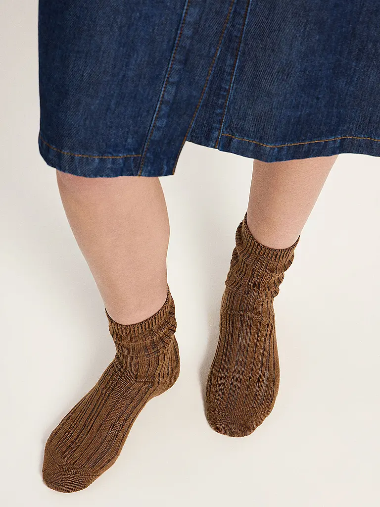 LANIUS | Chaussettes marron | camel